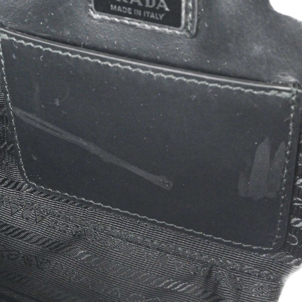 Prada Black Saffiano Triangle Shoulder Bag (Pre-Owned)
