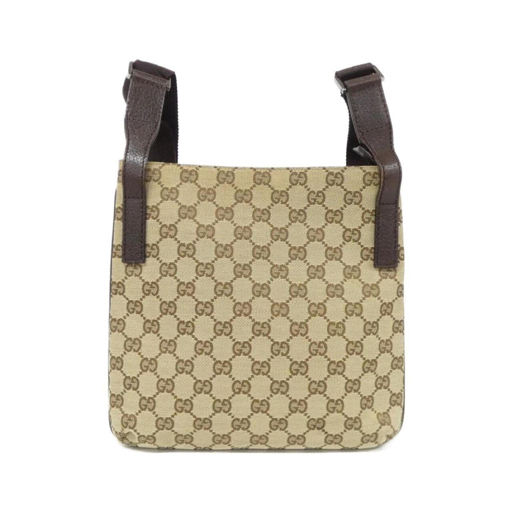 Gucci Beige Brown Gg Canvas Shoulder Bag (Pre-Owned)