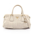 Prada Gray Leather Handbag (Pre-Owned)