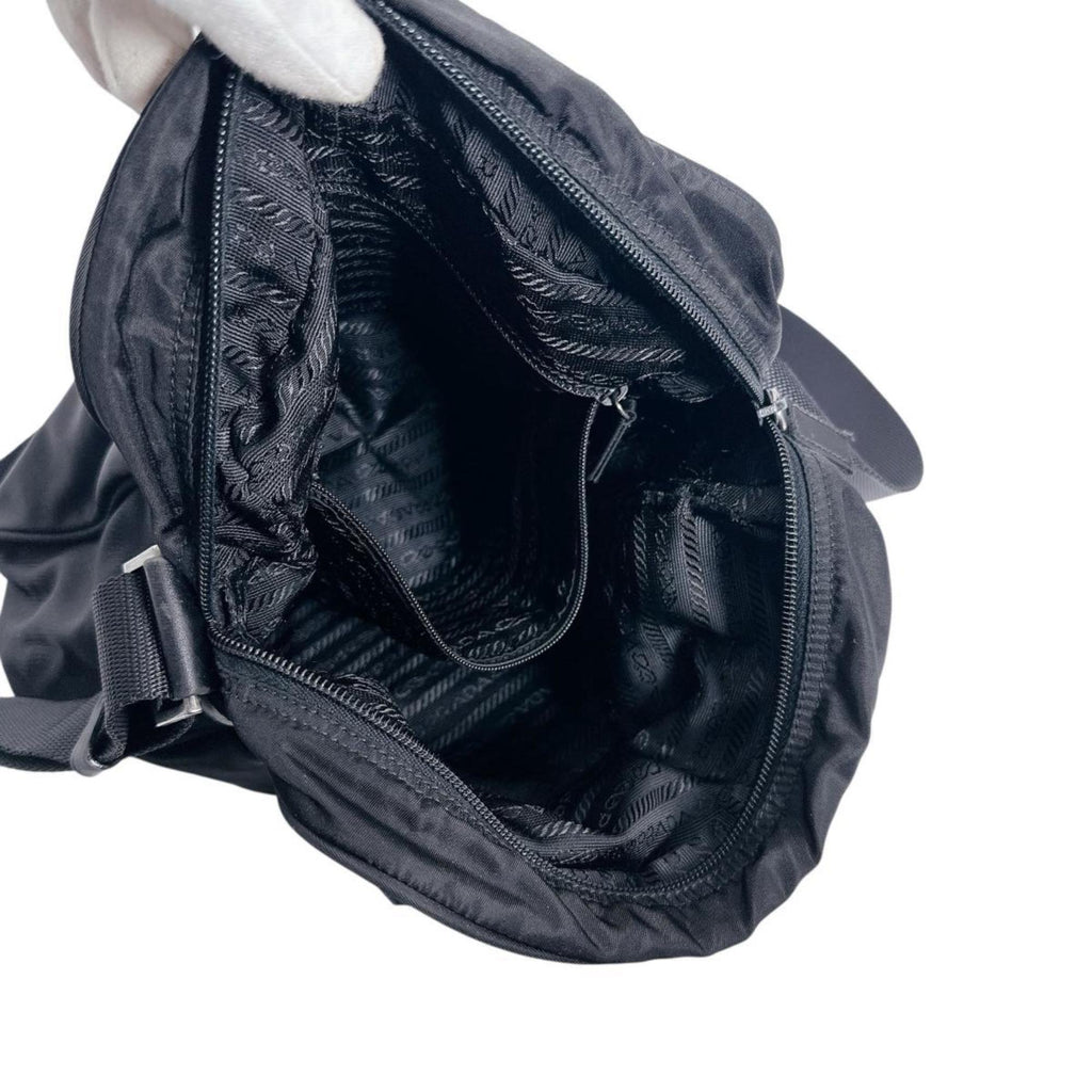 Prada Black Nylon Shoulder Bag Sling Bag (Pre-Owned)