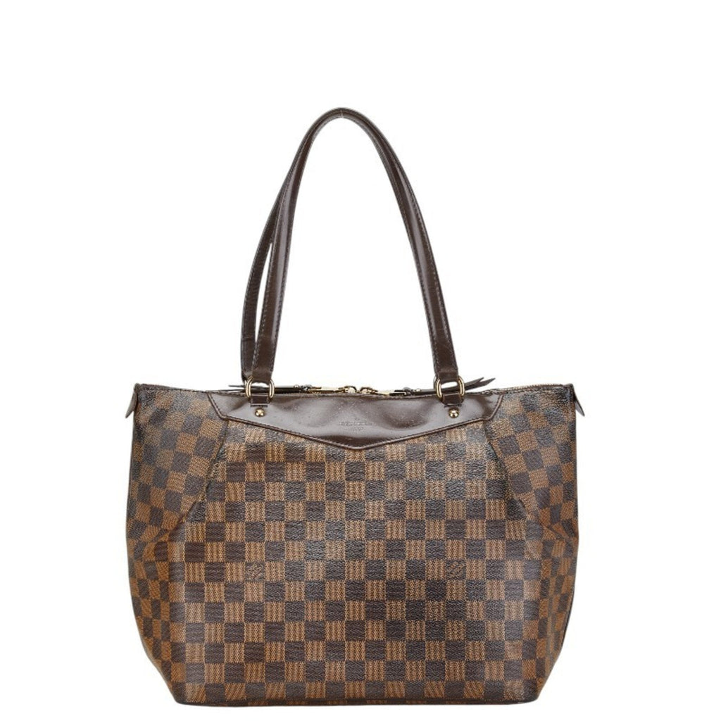 Louis Vuitton Brown Damier Canvas Pvc Leather Shoulder Bag Tote Bag (Pre-Owned)