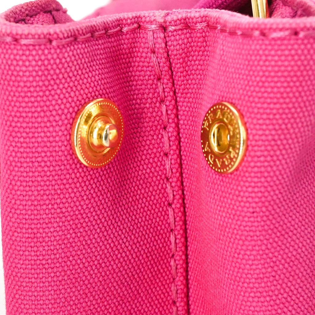 Prada Pink Canvas Handbag Shoulder Bag (Pre-Owned)