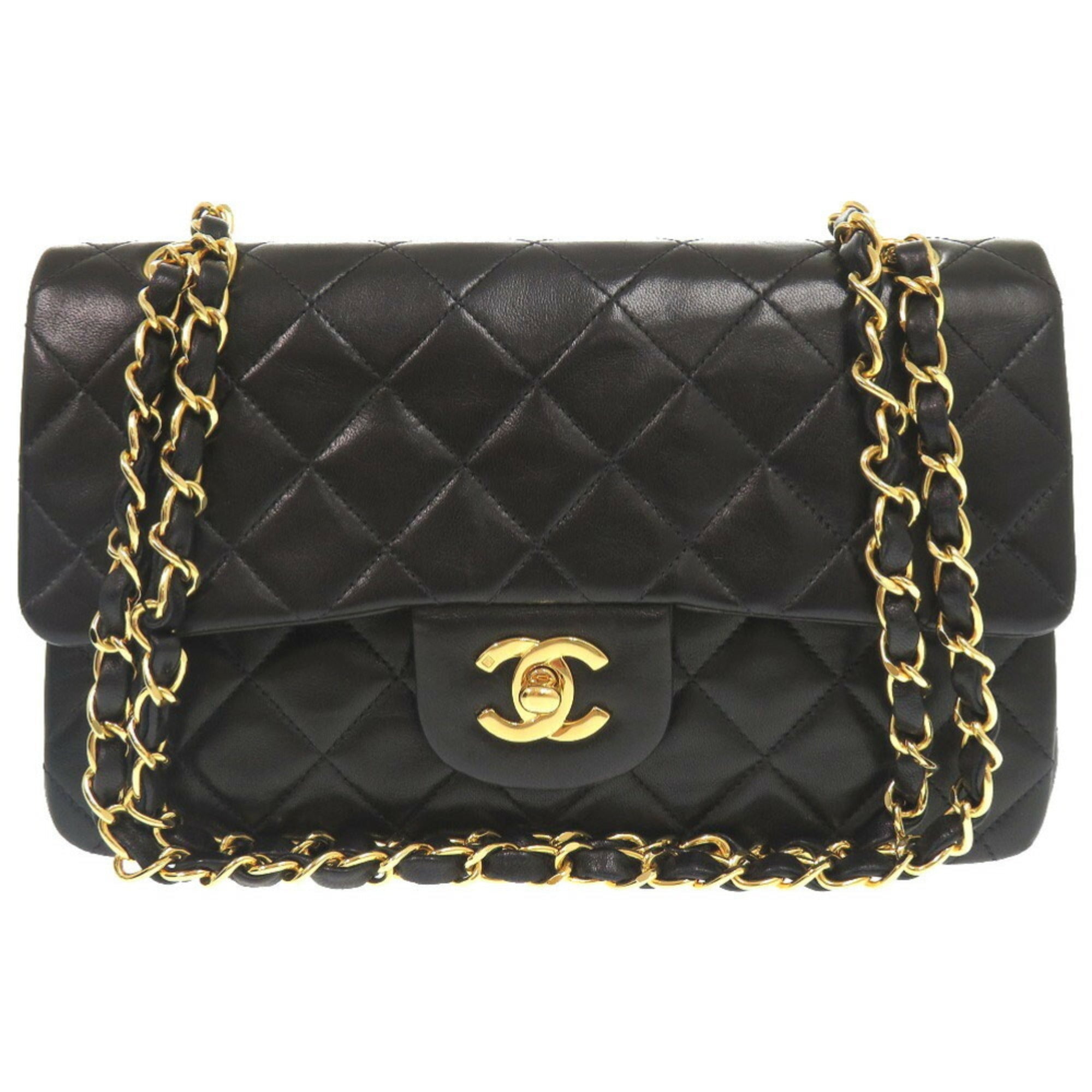 Chanel Black Leather Shoulder Bag (Pre-Owned)