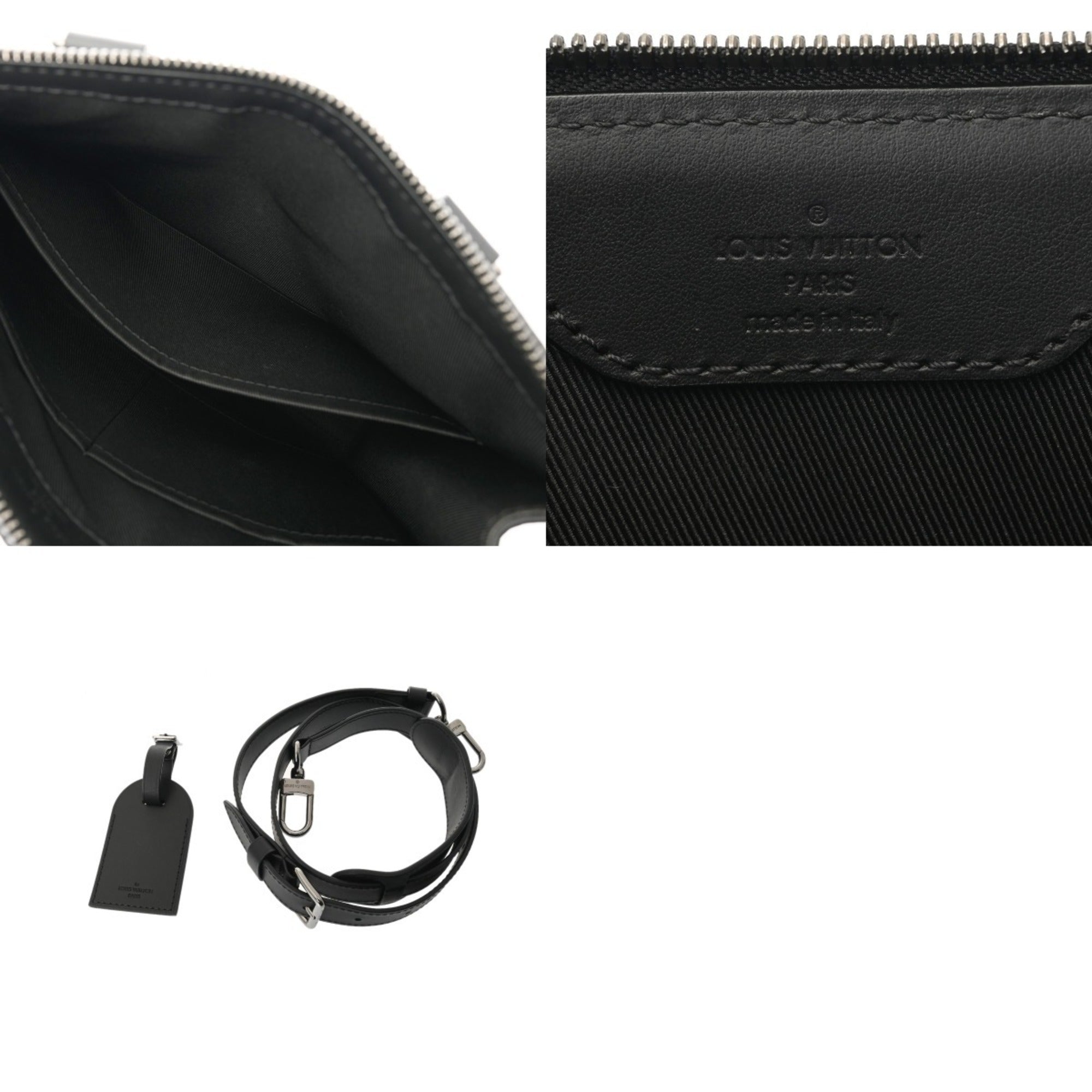 Louis Vuitton Black Gray Monogram Eclipse Canvas Handbag (Pre-Owned)