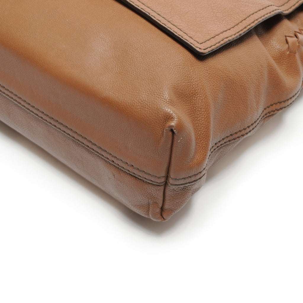 Bottega Veneta Brown Leather Shoulder Bag (Pre-Owned)
