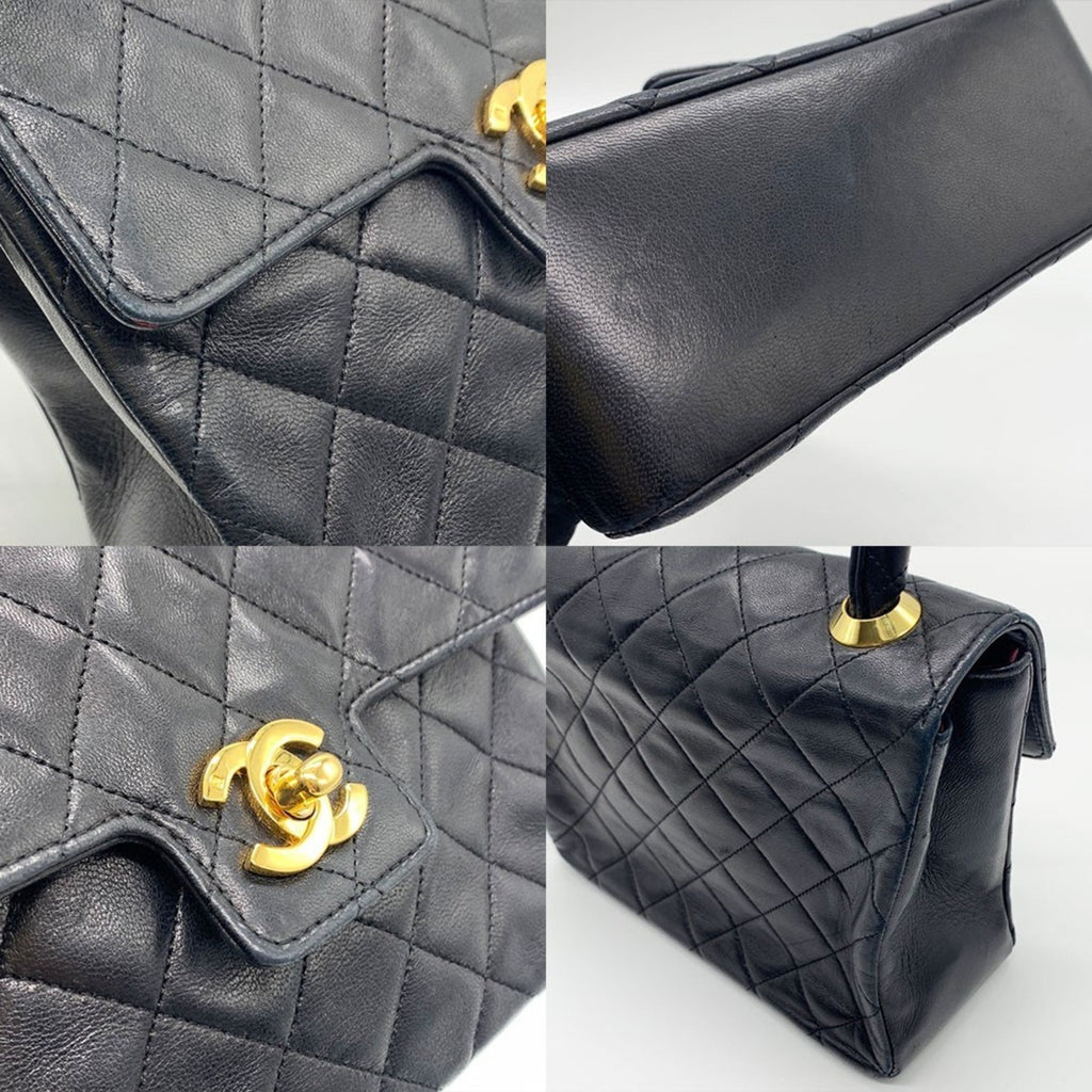 Chanel Black Leather Handbag (Pre-Owned)