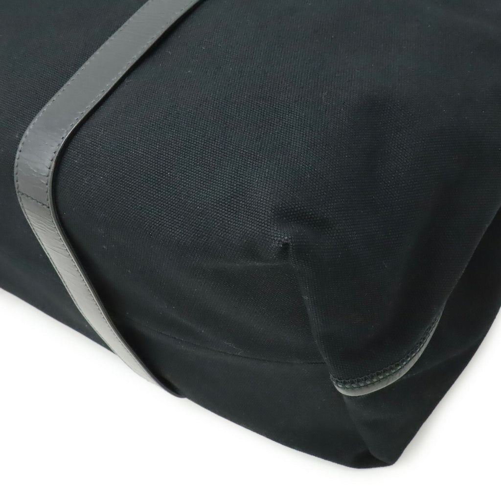 Bottega Veneta Black Canvas Leather Tote Bag (Pre-Owned)