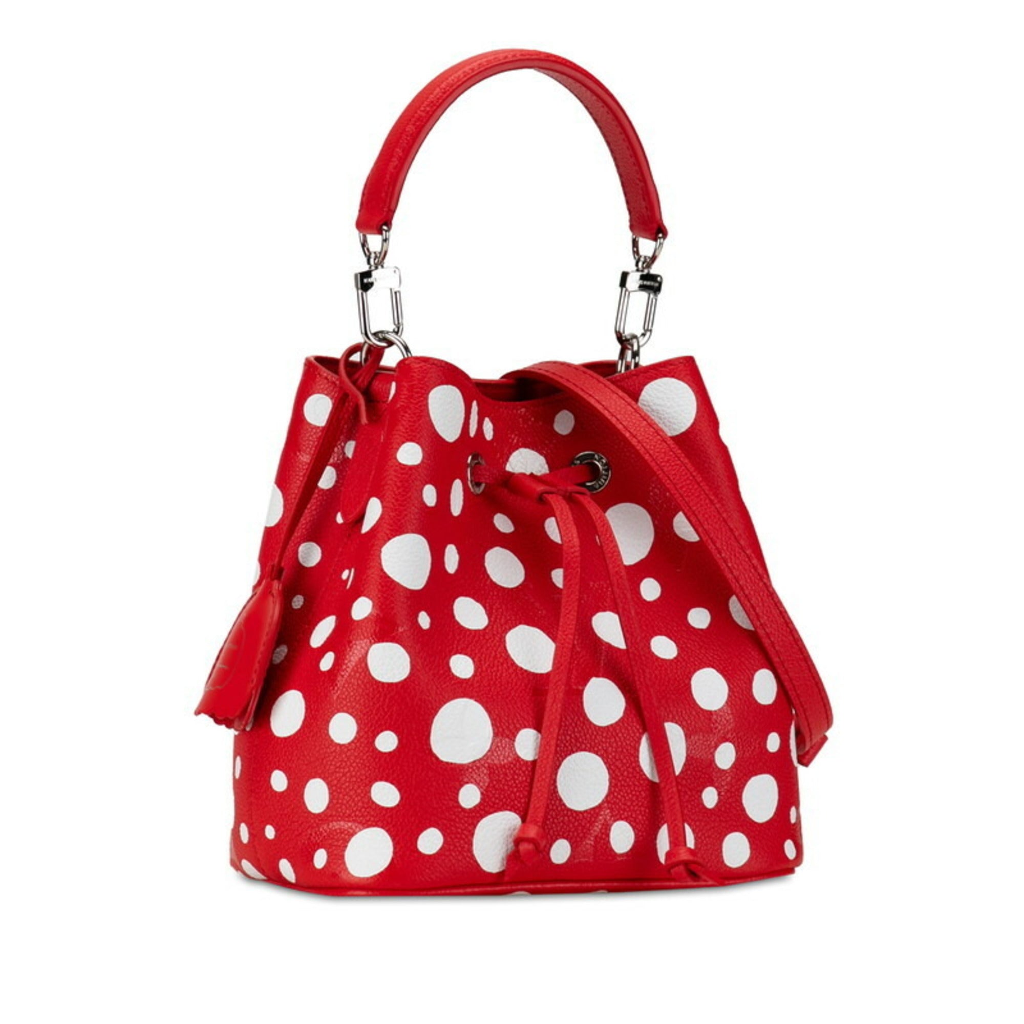 Louis Vuitton Red Color White Leather Handbag Shoulder Bag (Pre-Owned)