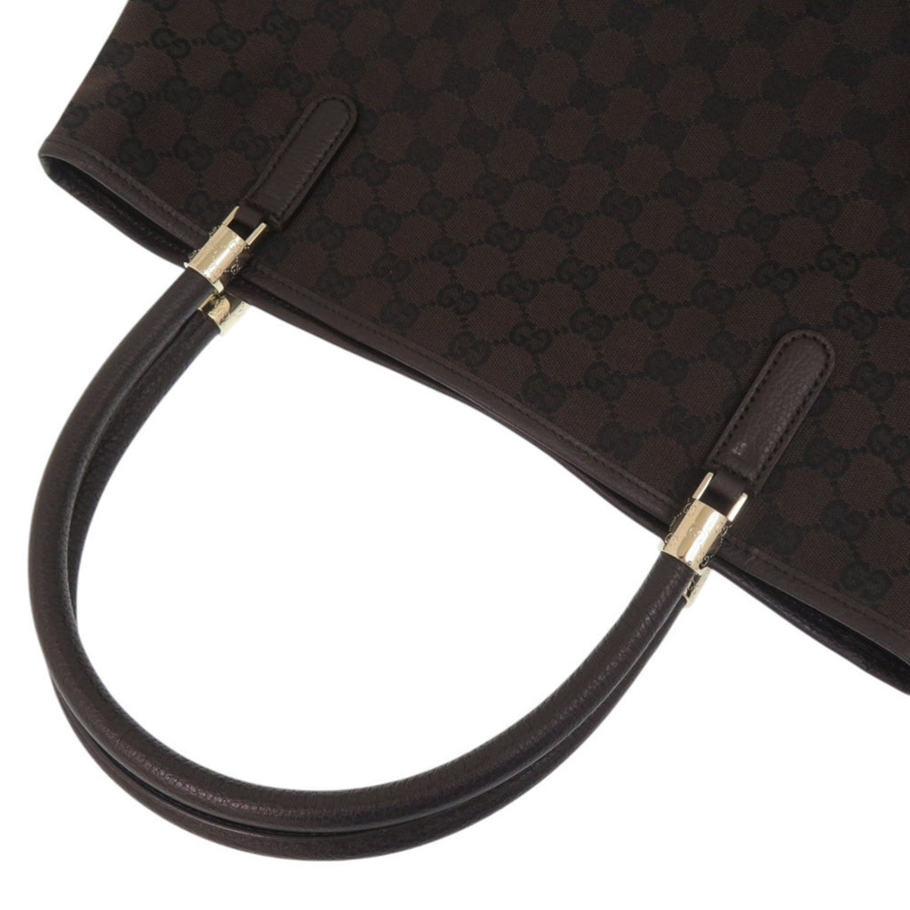 Gucci Gg Canvas Brown Gg Canvas Tote Bag (Pre-Owned)