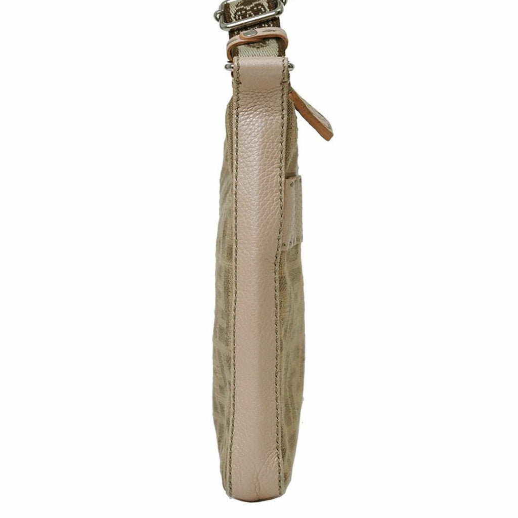 Fendi Selleria Pink Canvas Shoulder Bag (Pre-Owned)
