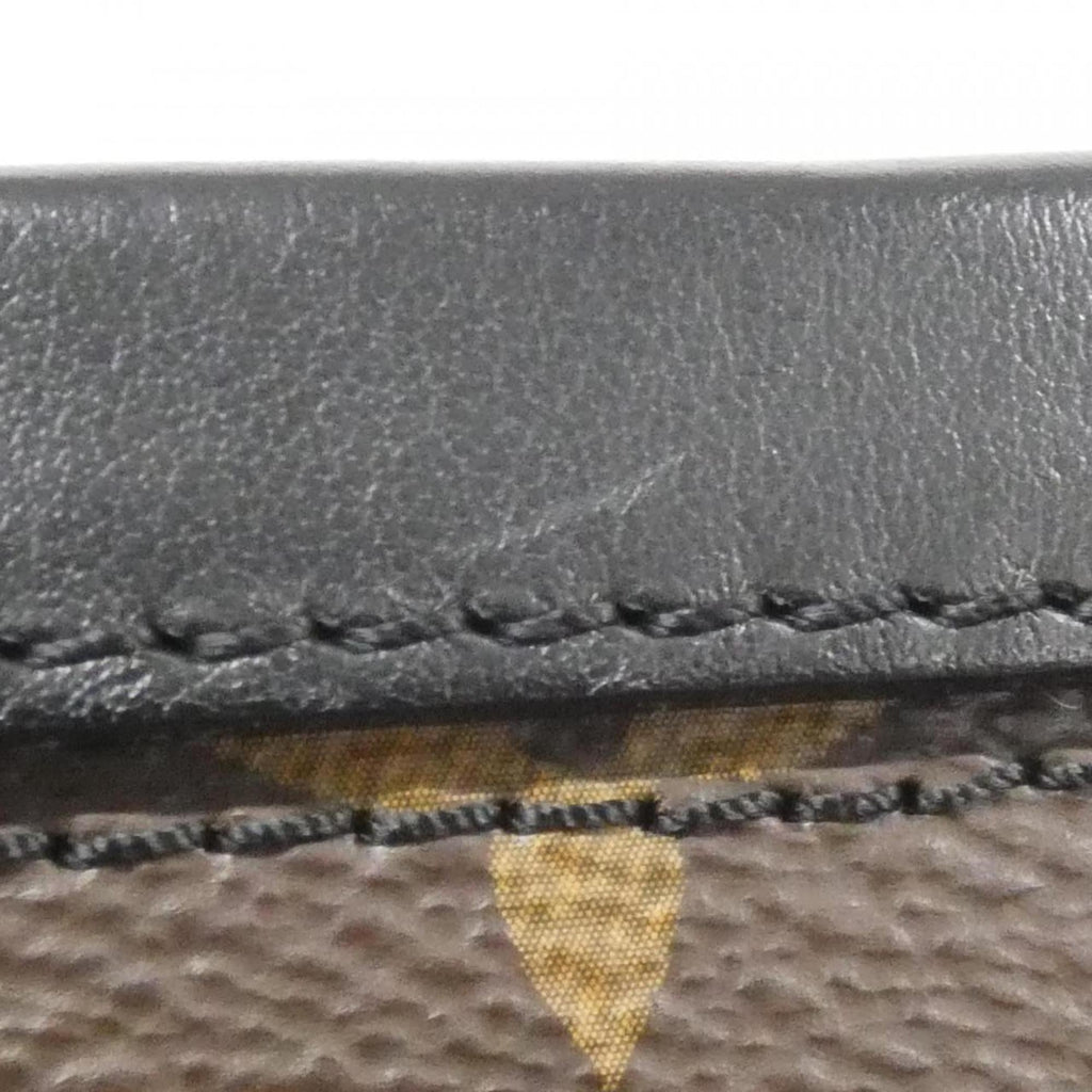 Louis Vuitton Black Brown Marron Coated Canvas Shoulder Bag (Pre-Owned)