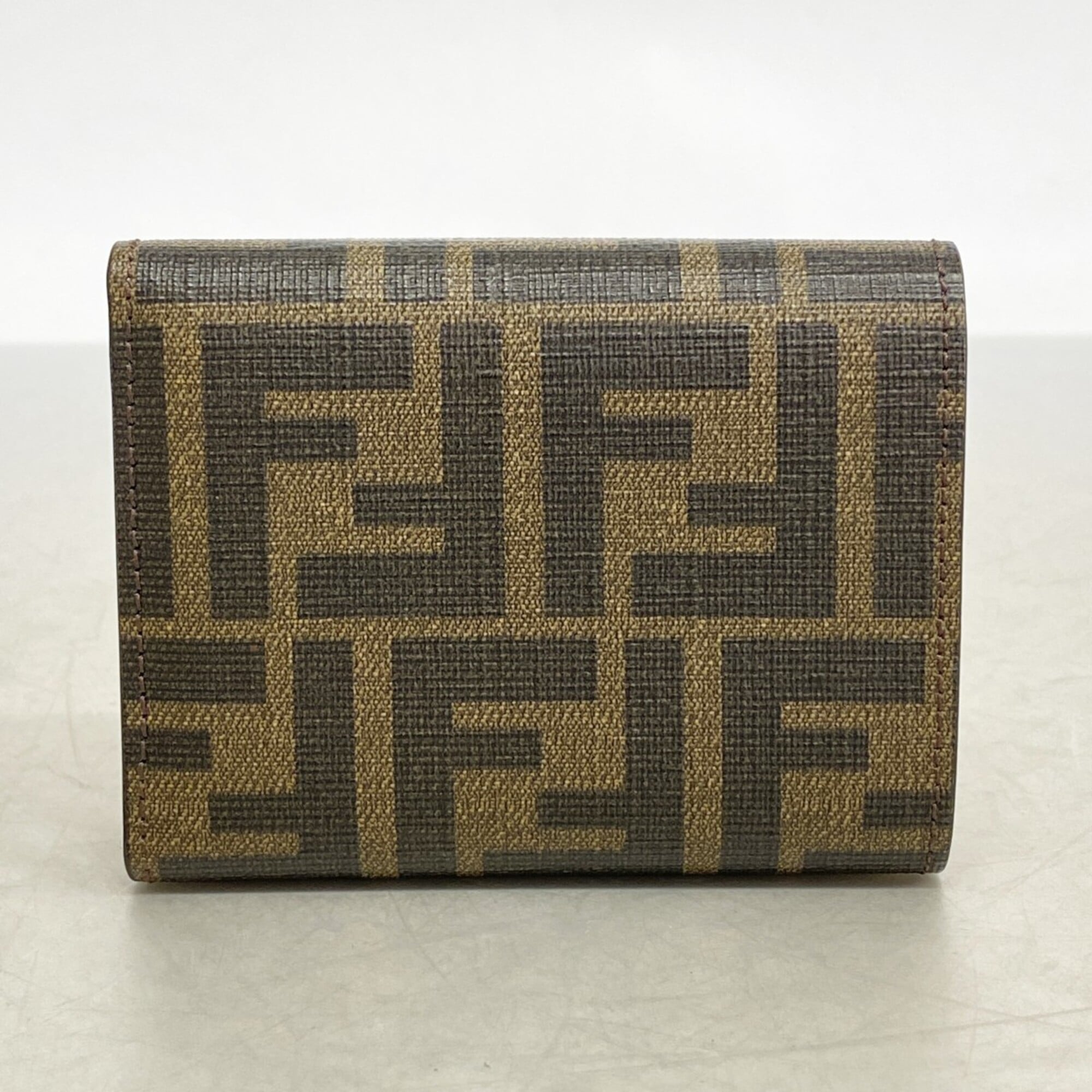 Fendi Brown Pvc Wallet (Tri-Fold) (Pre-Owned)