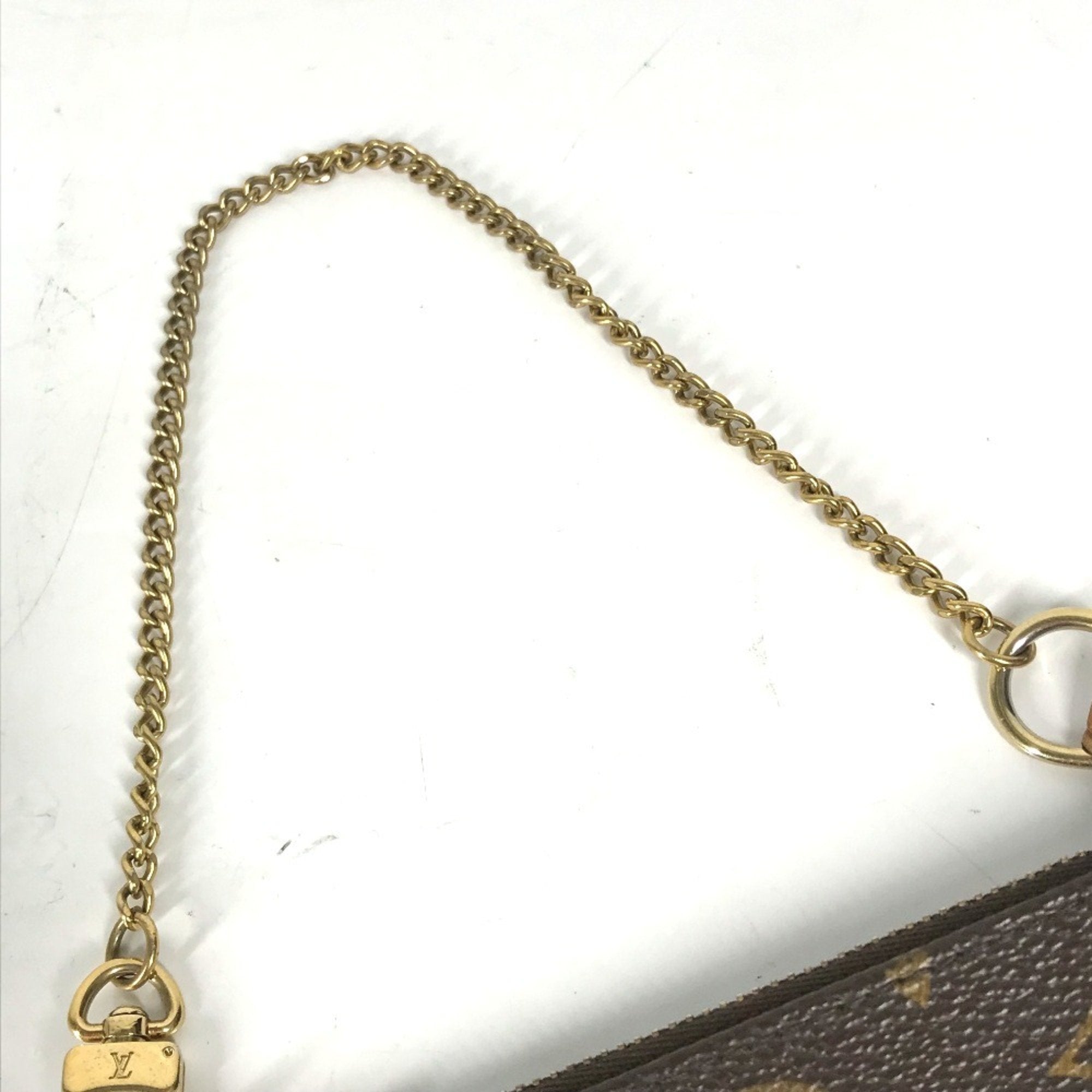 Louis Vuitton Brown Canvas Handbag Pochette (Pre-Owned)