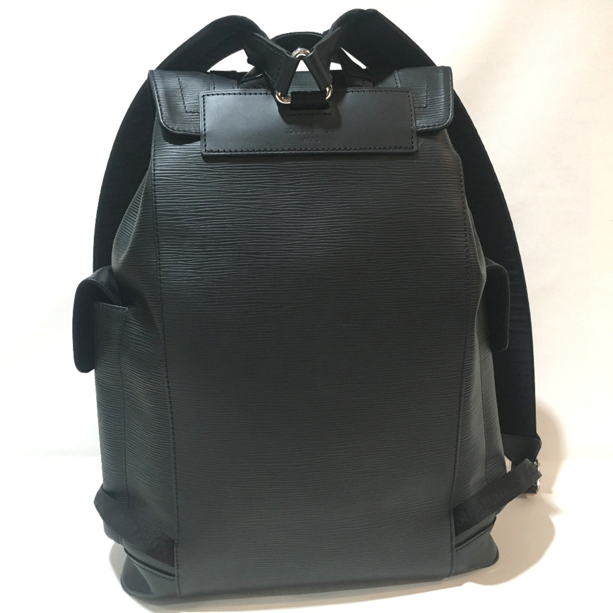 Louis Vuitton Black Leather Backpack (Pre-Owned)