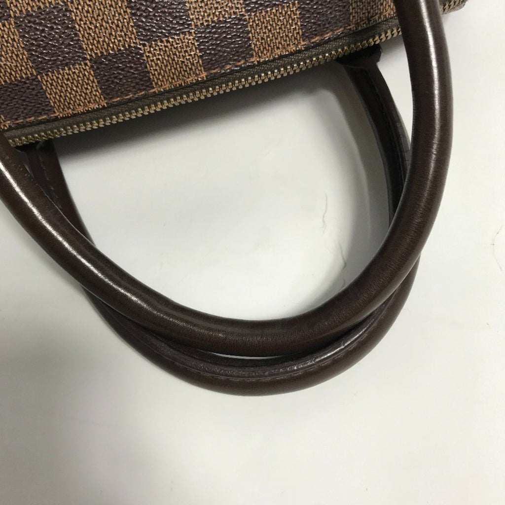 Louis Vuitton Brown Damier Canvas Ebene Damier Canvas Boston Bag Handbag (Pre-Owned)