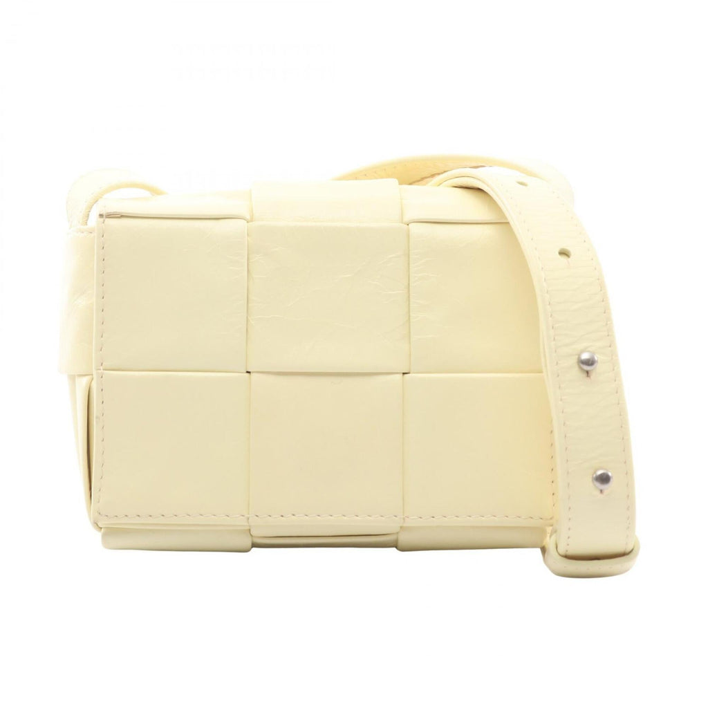 Bottega Veneta Yellow Leather Handbag Shoulder Bag (Pre-Owned)