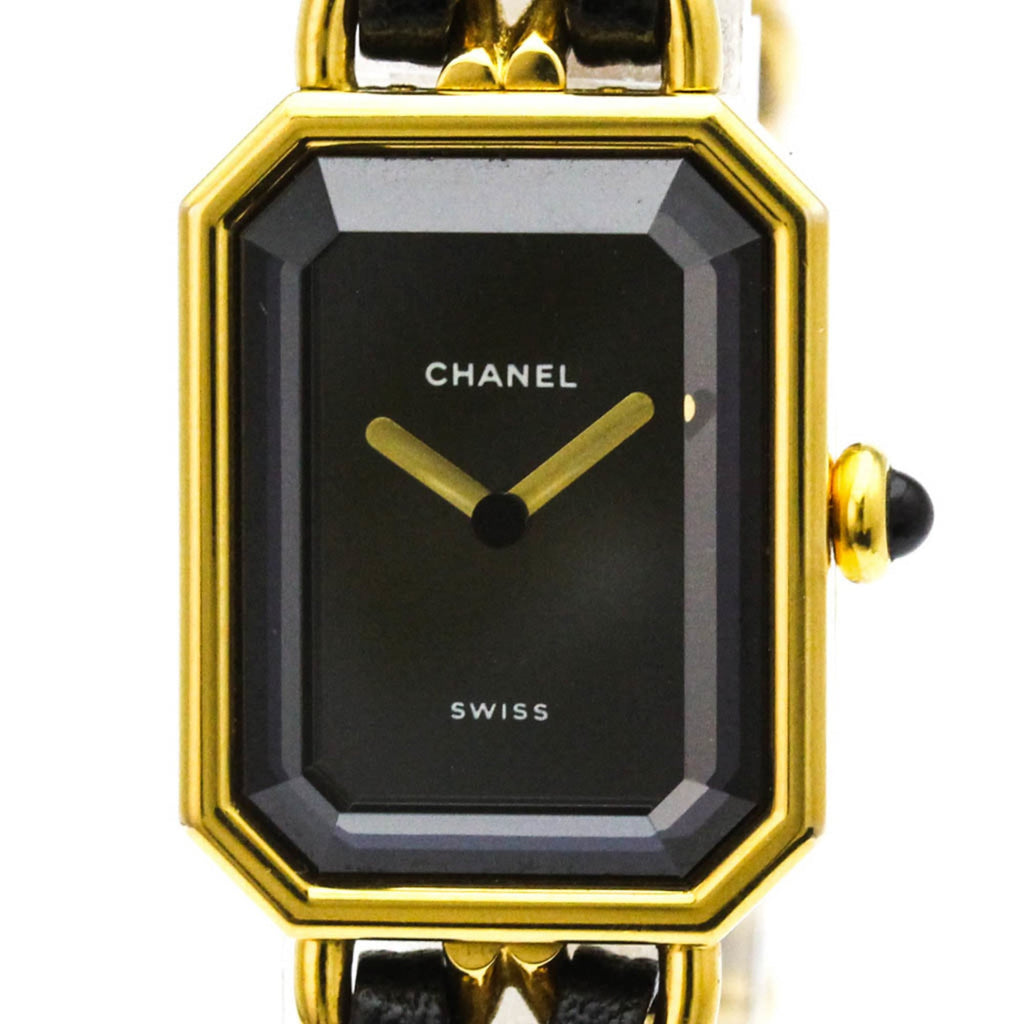 Chanel Premiere Rock Quartz Watch Plated Metal And Leather Watch (Pre-Owned)