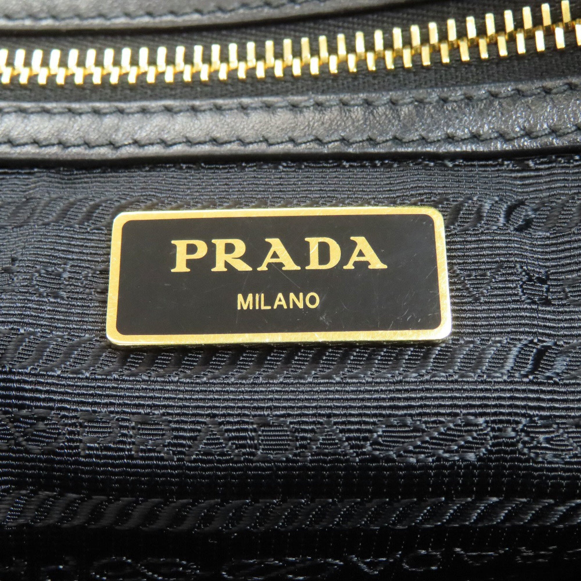 Prada Black Canvas Shoulder Bag (Pre-Owned)