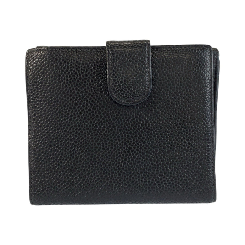 Chanel Black Leather Coin Purse/Coin Case (Pre-Owned)