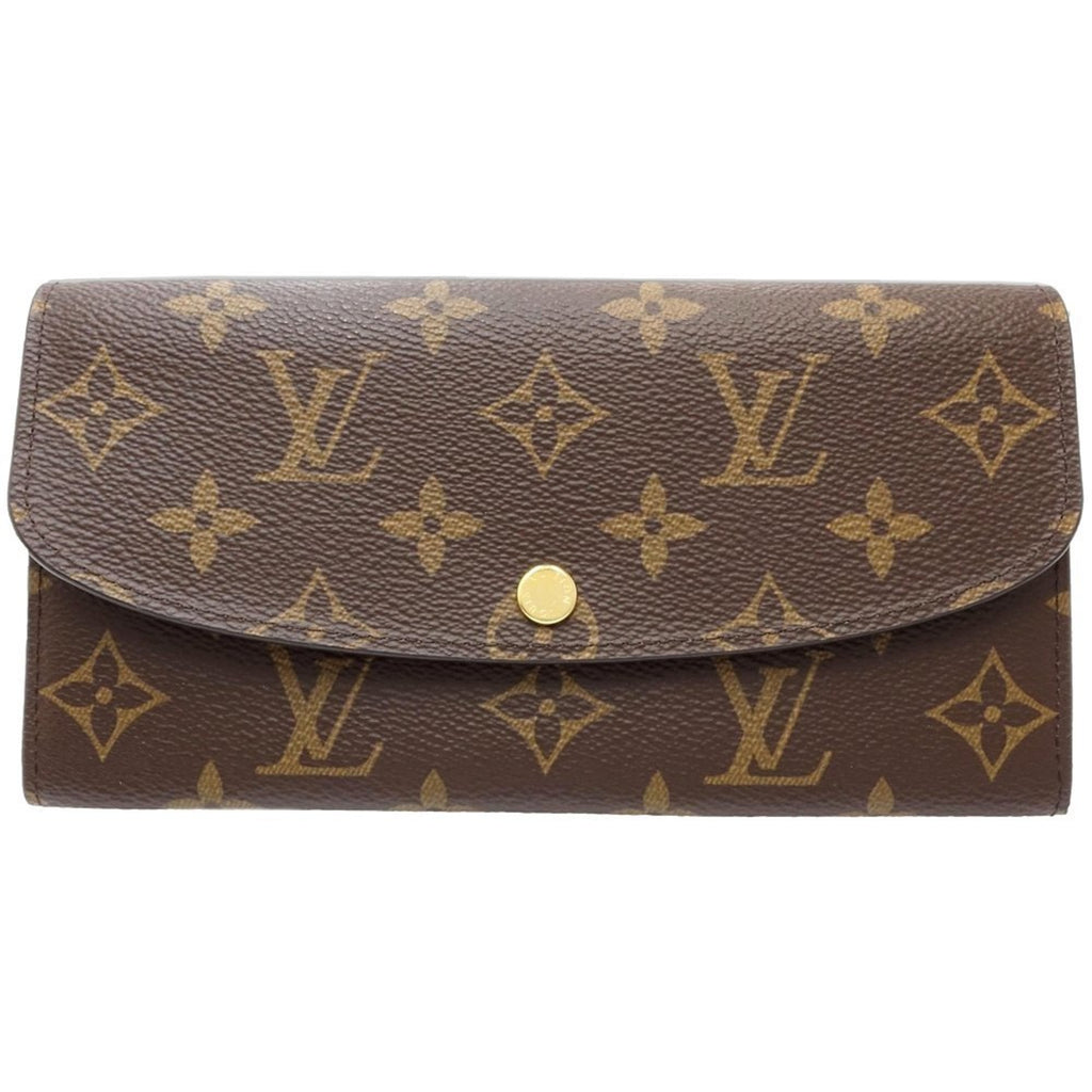 Louis Vuitton Brown Fuchsia Canvas Long Wallet (Bi-Fold) (Pre-Owned)