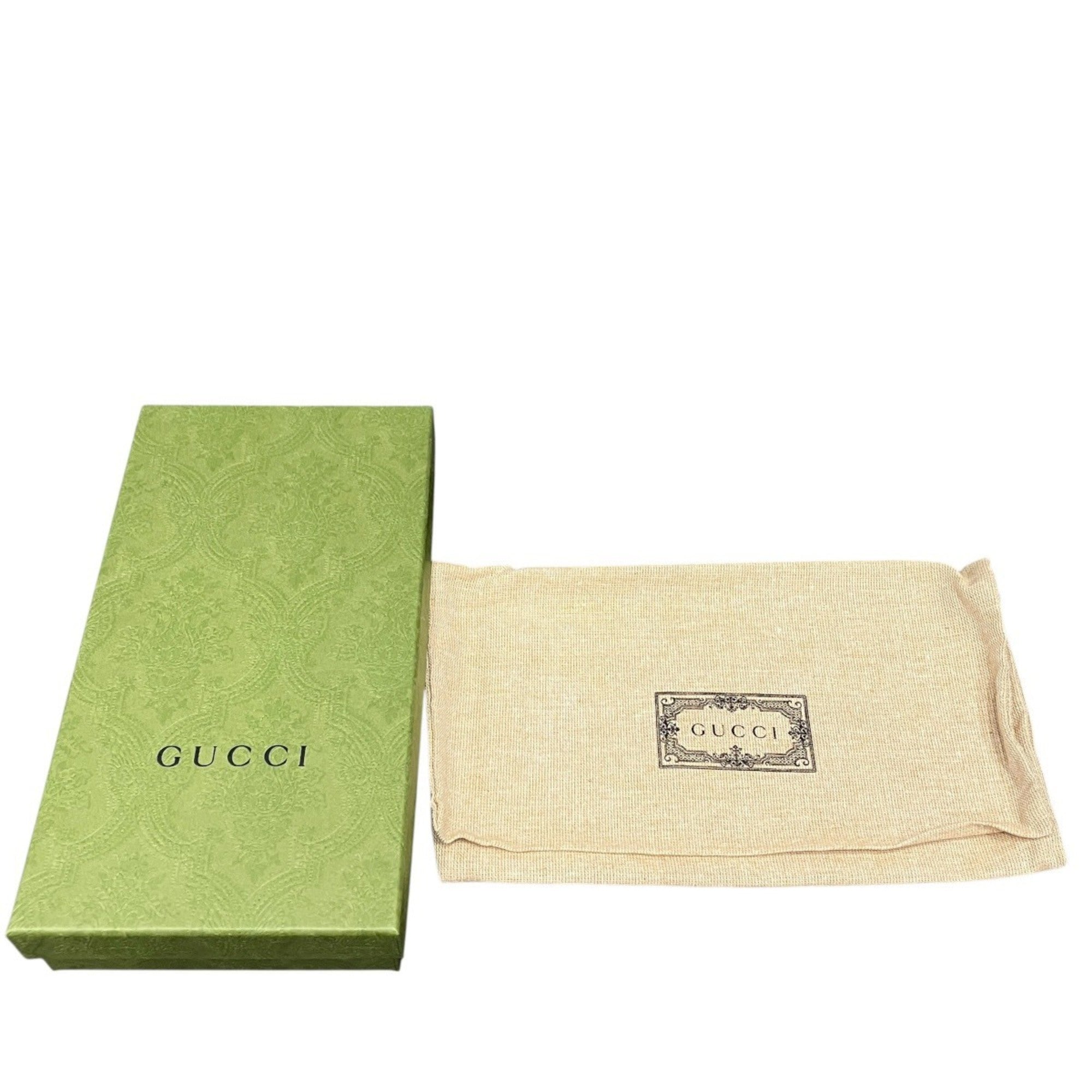 Gucci Black Gg Supreme Long Wallet (Bi-Fold) (Pre-Owned)