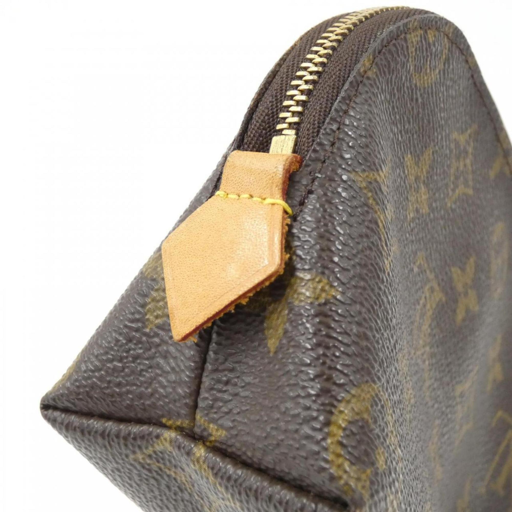 Louis Vuitton Marron Coated Canvas Pochette Pouch (Pre-Owned)