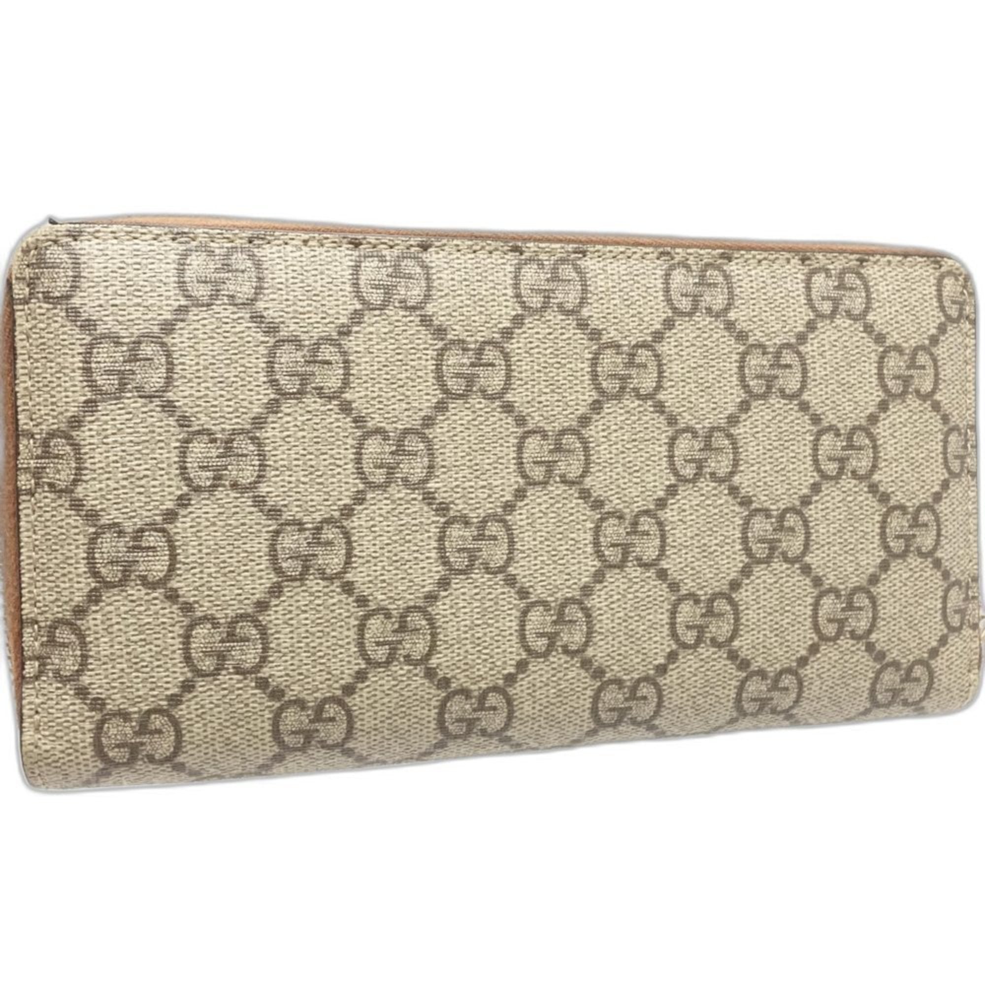 Gucci Beige Gg Supreme Long Wallet (Bi-Fold) (Pre-Owned)