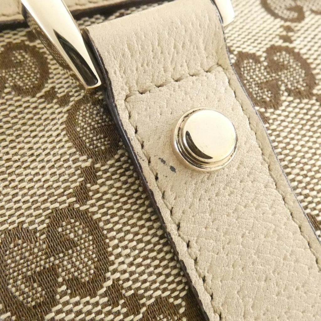 Gucci Beige Gg Canvas Handbag (Pre-Owned)