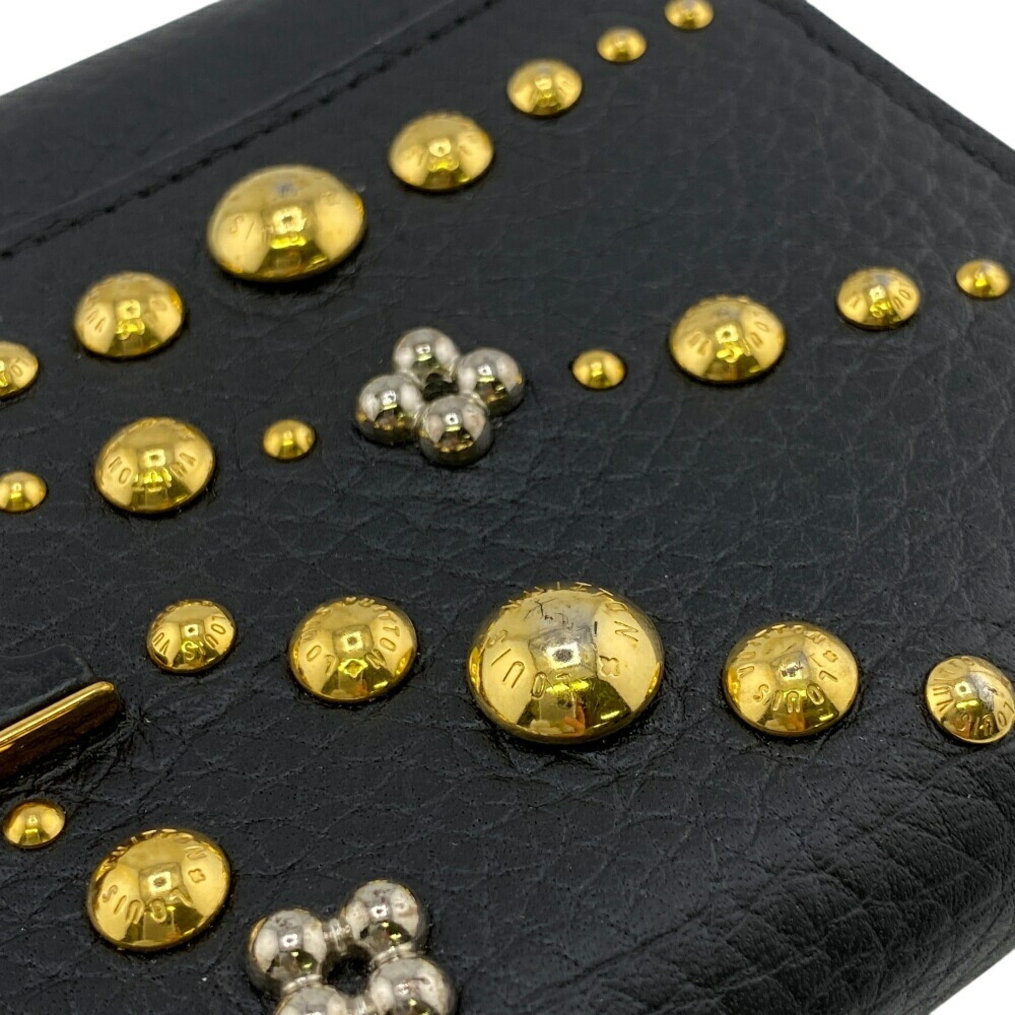 Louis Vuitton Black Leather Long Wallet (Bi-Fold) (Pre-Owned)