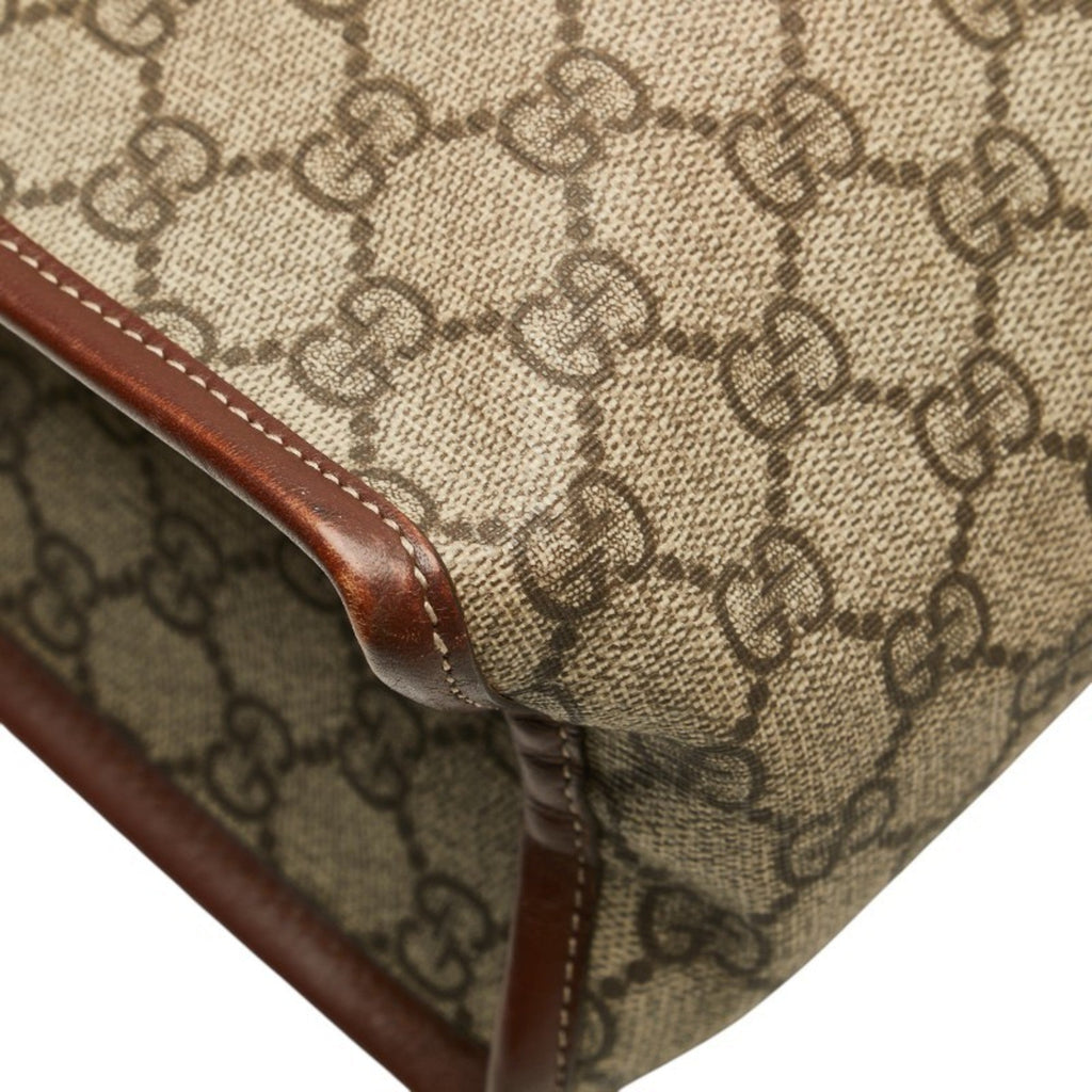 Gucci Beige Brown Pvc Leather Tote Bag (Pre-Owned)