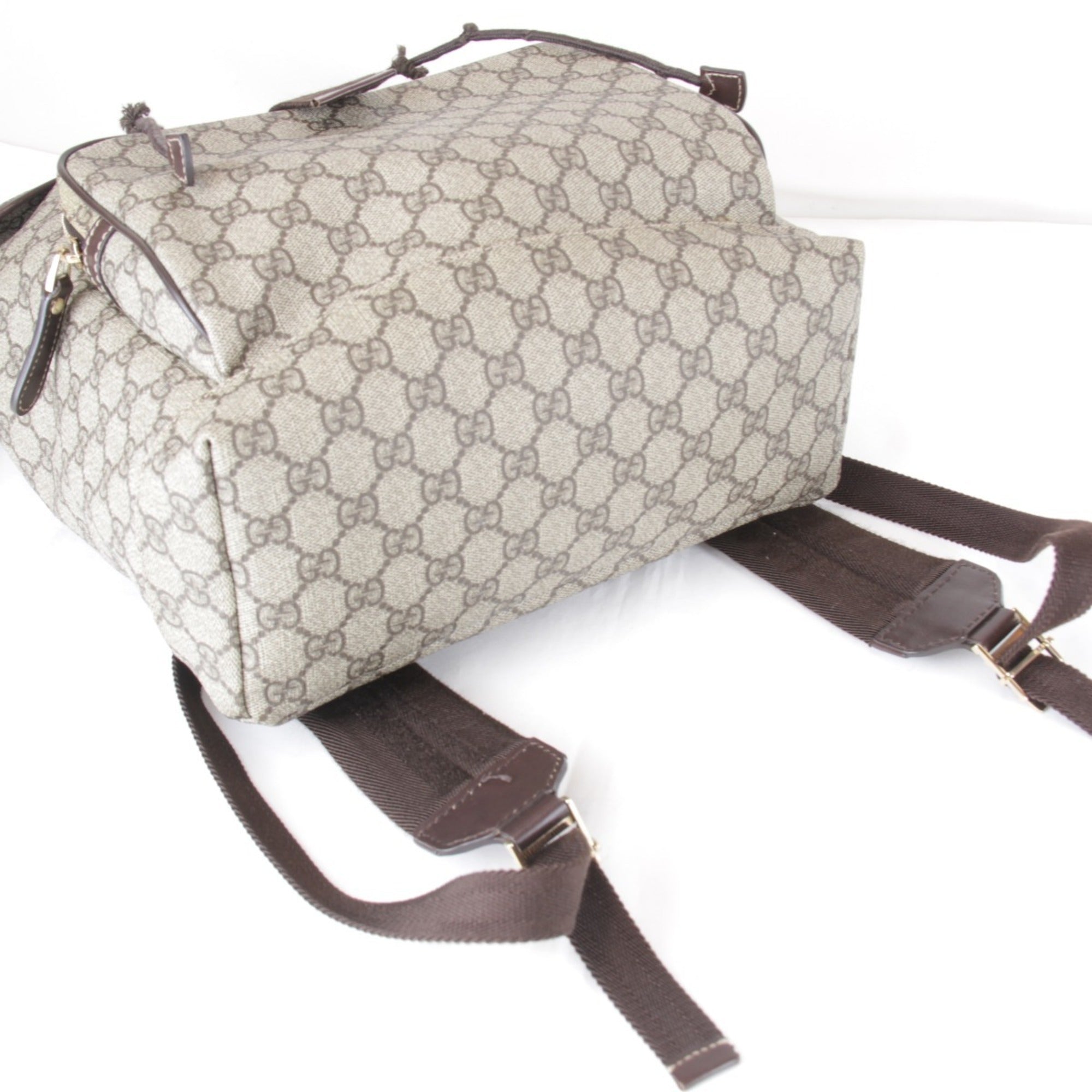 Gucci Gg Plus Beige Gg Plus Backpack (Pre-Owned)