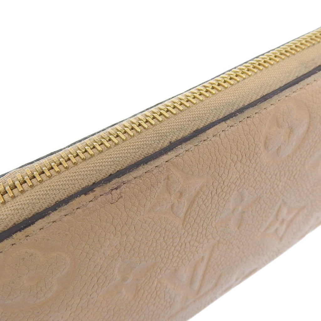 Louis Vuitton Monogram Empreinte Beige Dune Leather Long Wallet (Bi-Fold) (Pre-Owned)