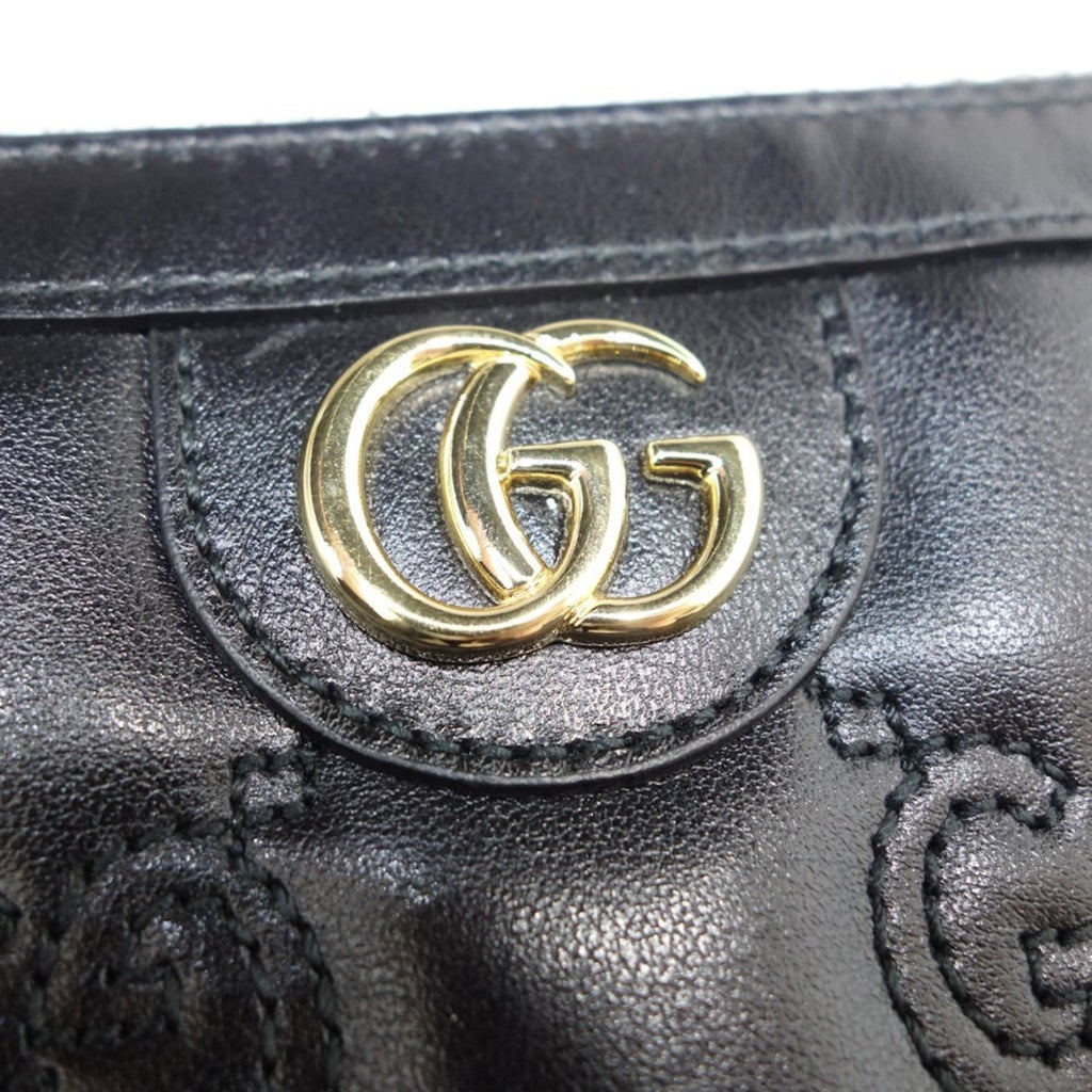 Gucci Black Leather Long Wallet (Bi-Fold) (Pre-Owned)