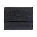 Chanel Black Leather Wallet (Bi-Fold) (Pre-Owned)