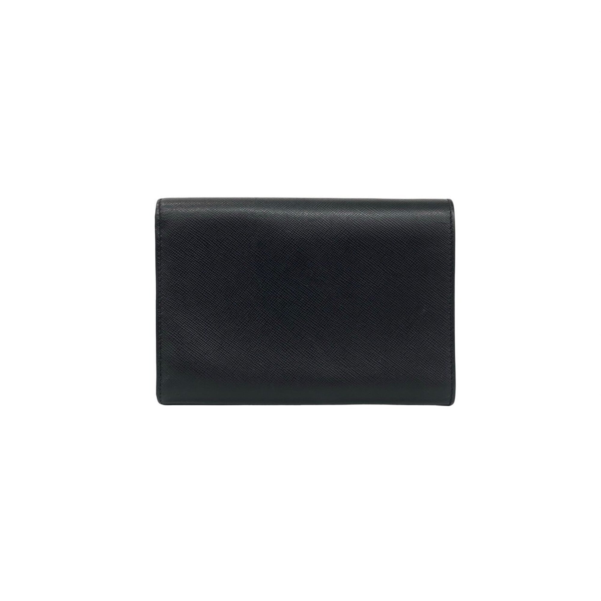 Prada Black Leather Wallet (Tri-Fold) (Pre-Owned)