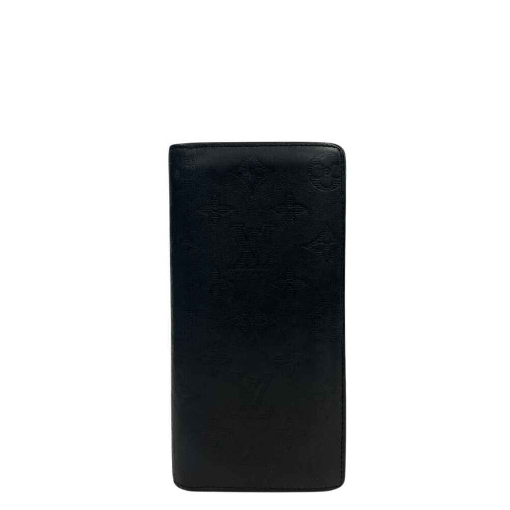 Louis Vuitton Black Monogram Shadow Long Wallet (Bi-Fold) (Pre-Owned)