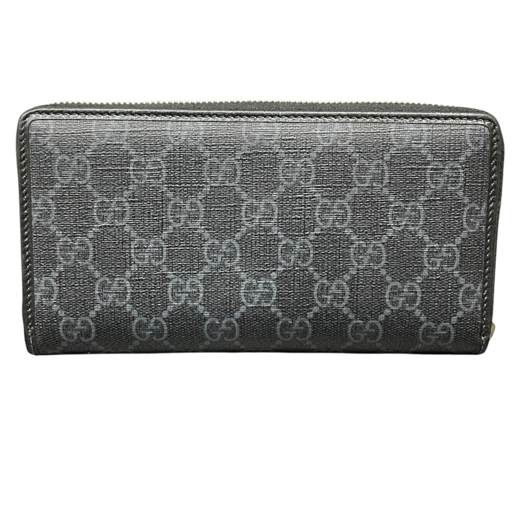 Gucci Black Gg Supreme Long Wallet (Bi-Fold) (Pre-Owned)
