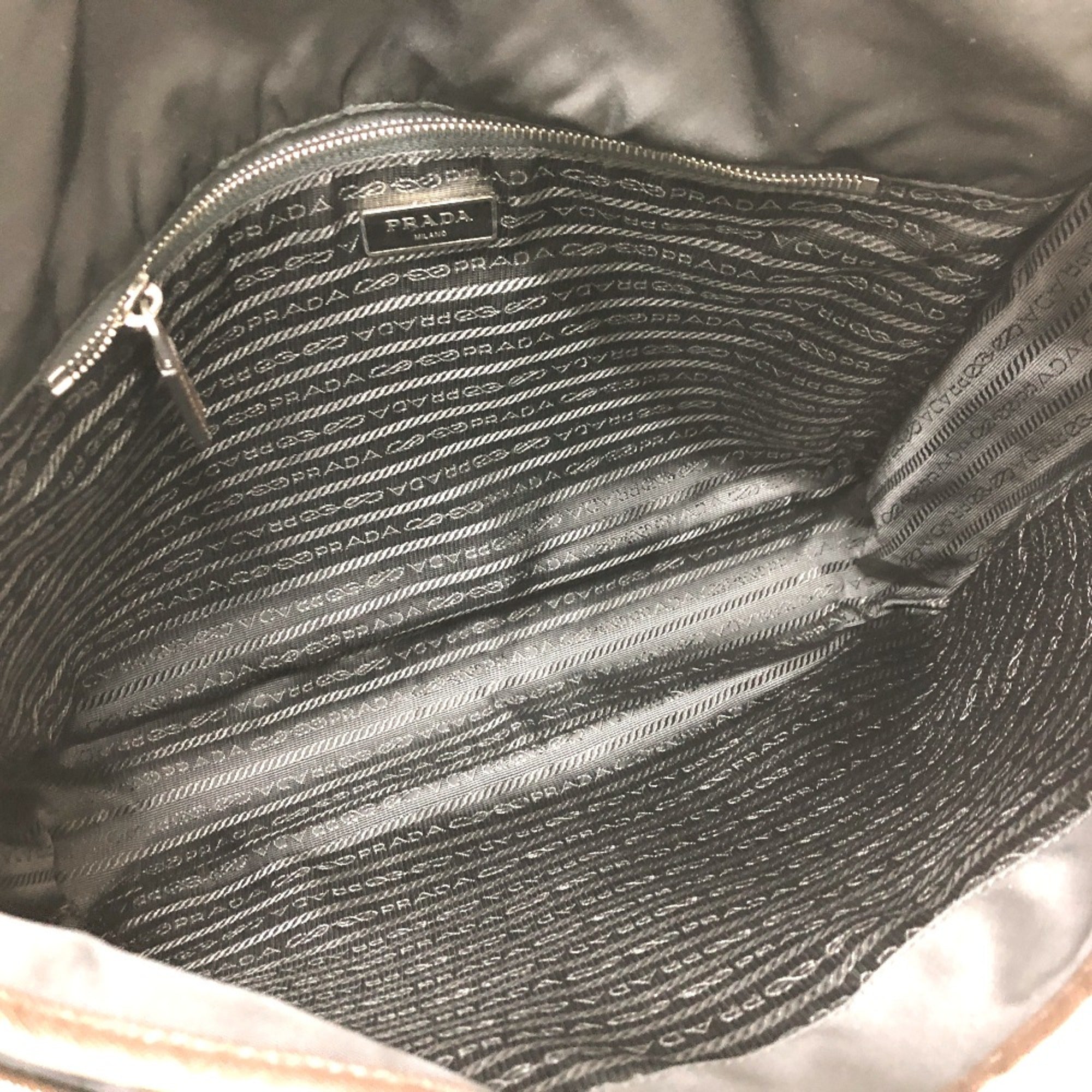Prada Black Cloth Shoulder Bag (Pre-Owned)
