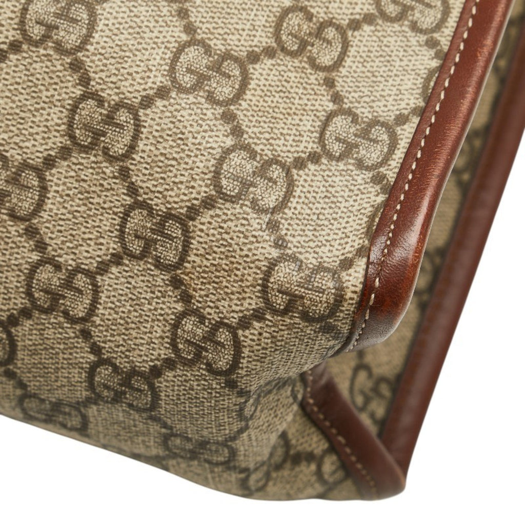 Gucci Beige Brown Pvc Leather Tote Bag (Pre-Owned)