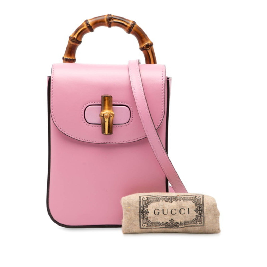 Gucci Pink Leather Backpack Handbag (Pre-Owned)