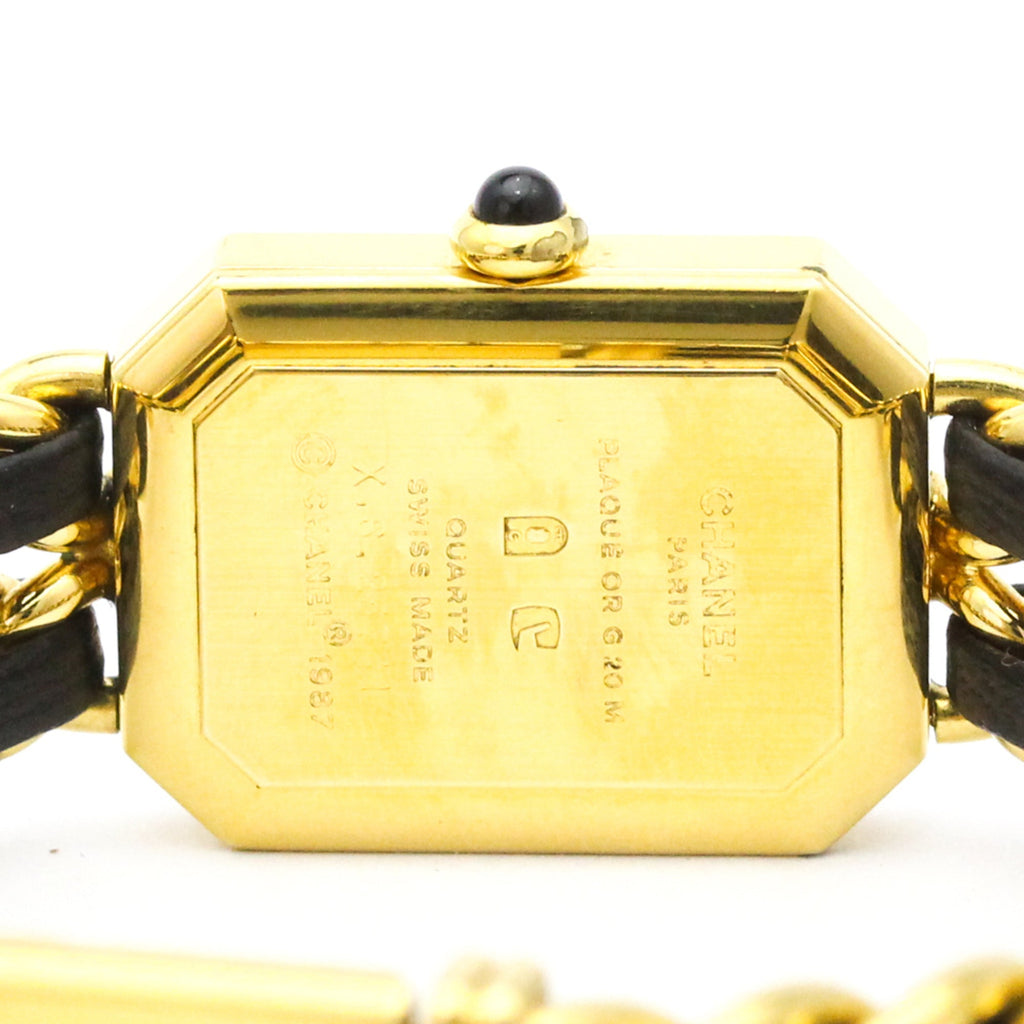 Chanel Premiere Rock Quartz Watch Plated Metal And Leather Watch (Pre-Owned)