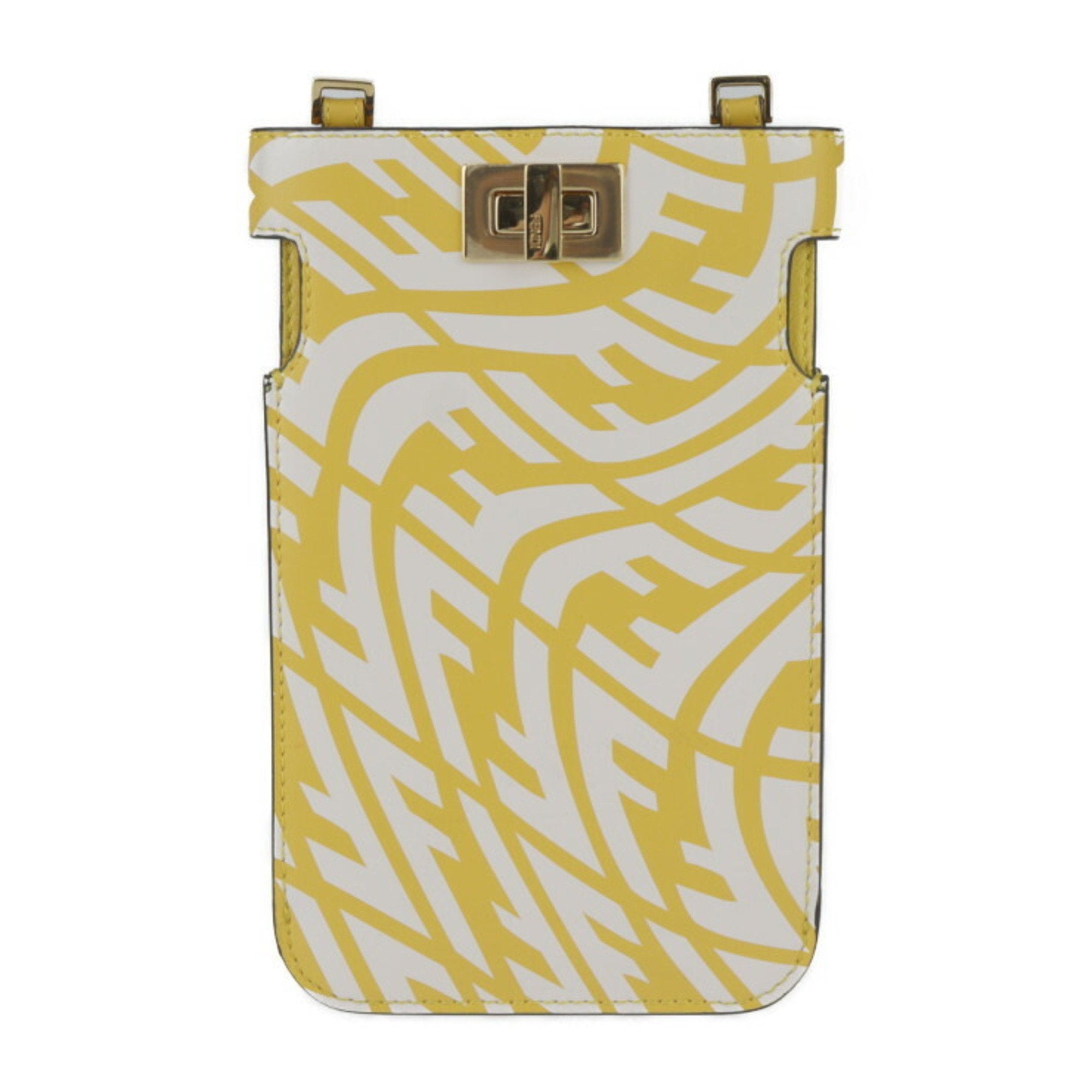 Fendi Yellow Leather Pochette Pouch Shoulder Bag (Pre-Owned)