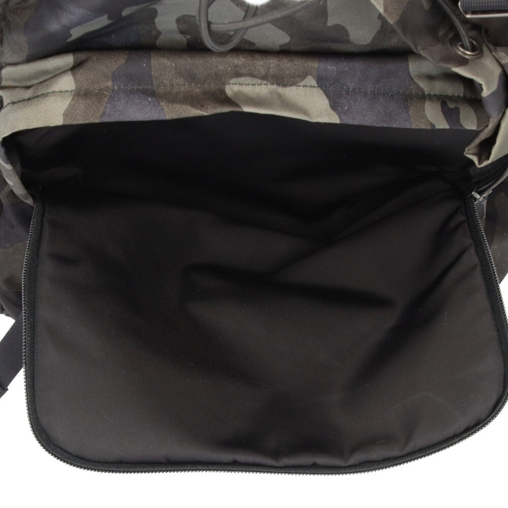 Prada Black Green Nylon Backpack (Pre-Owned)