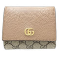Gucci Beige Pink Beige Canvas Leather Wallet (Bi-Fold) (Pre-Owned)