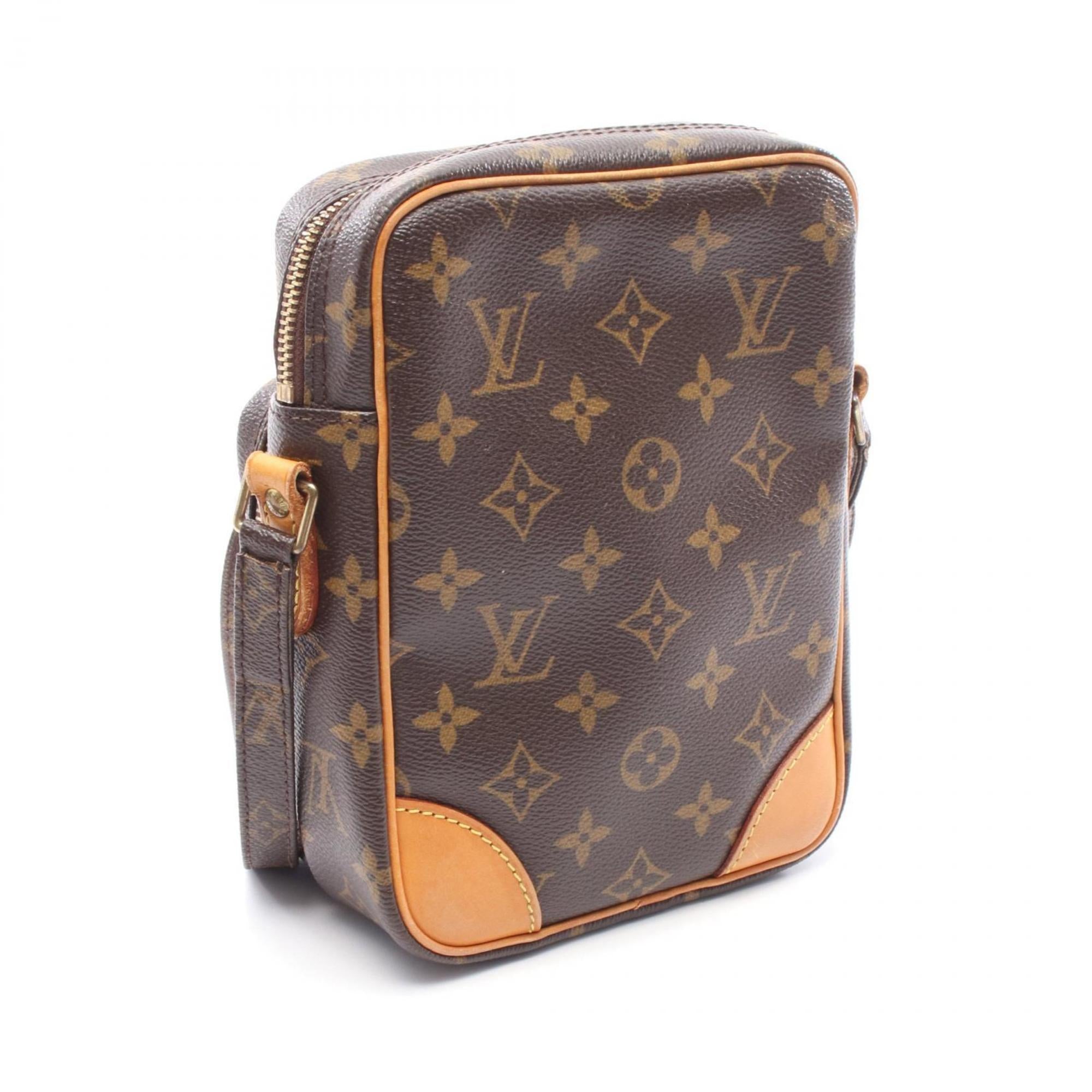 Louis Vuitton Brown Pvc Coated Canvas Leather Shoulder Bag (Pre-Owned)