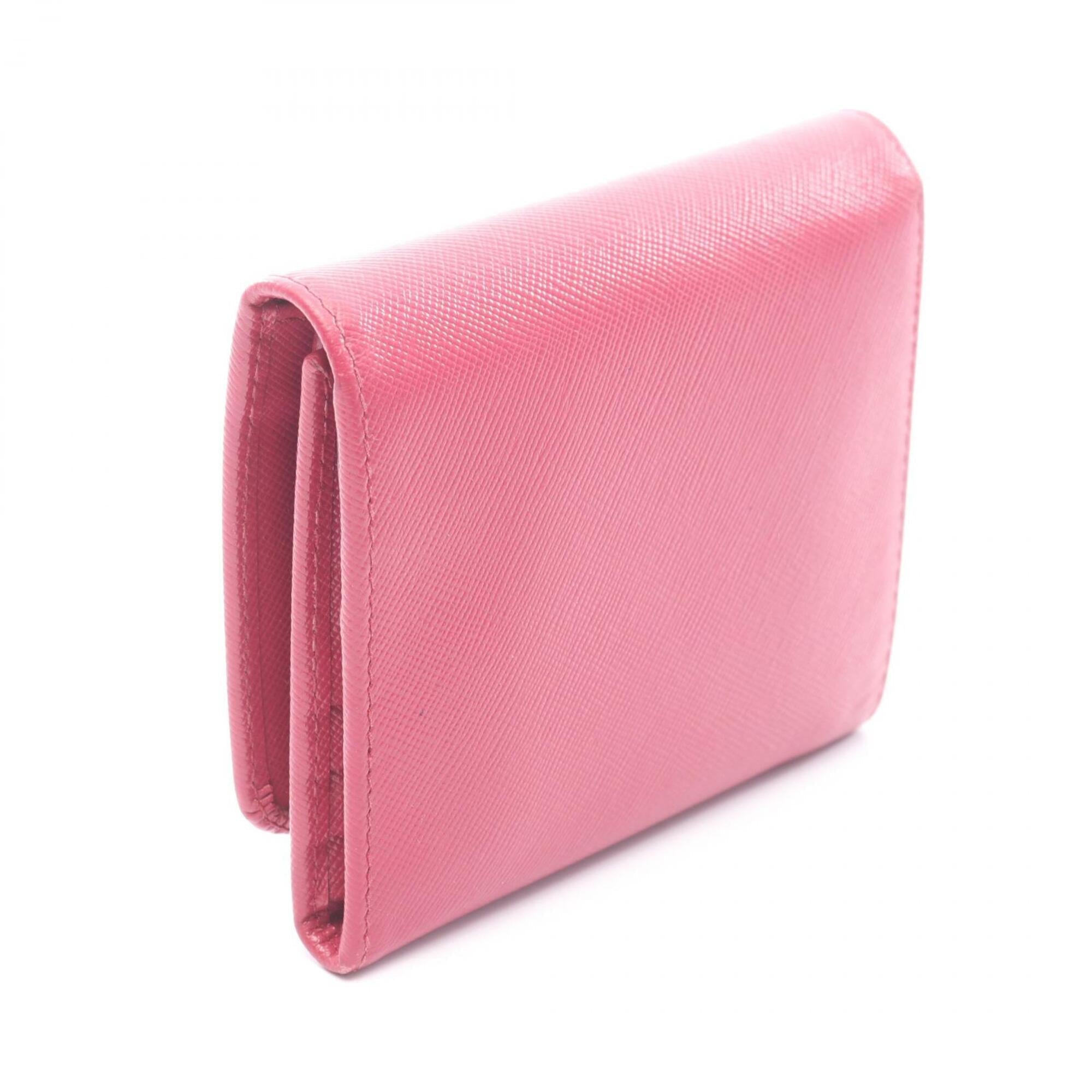Prada Pink Leather Wallet (Tri-Fold) (Pre-Owned)