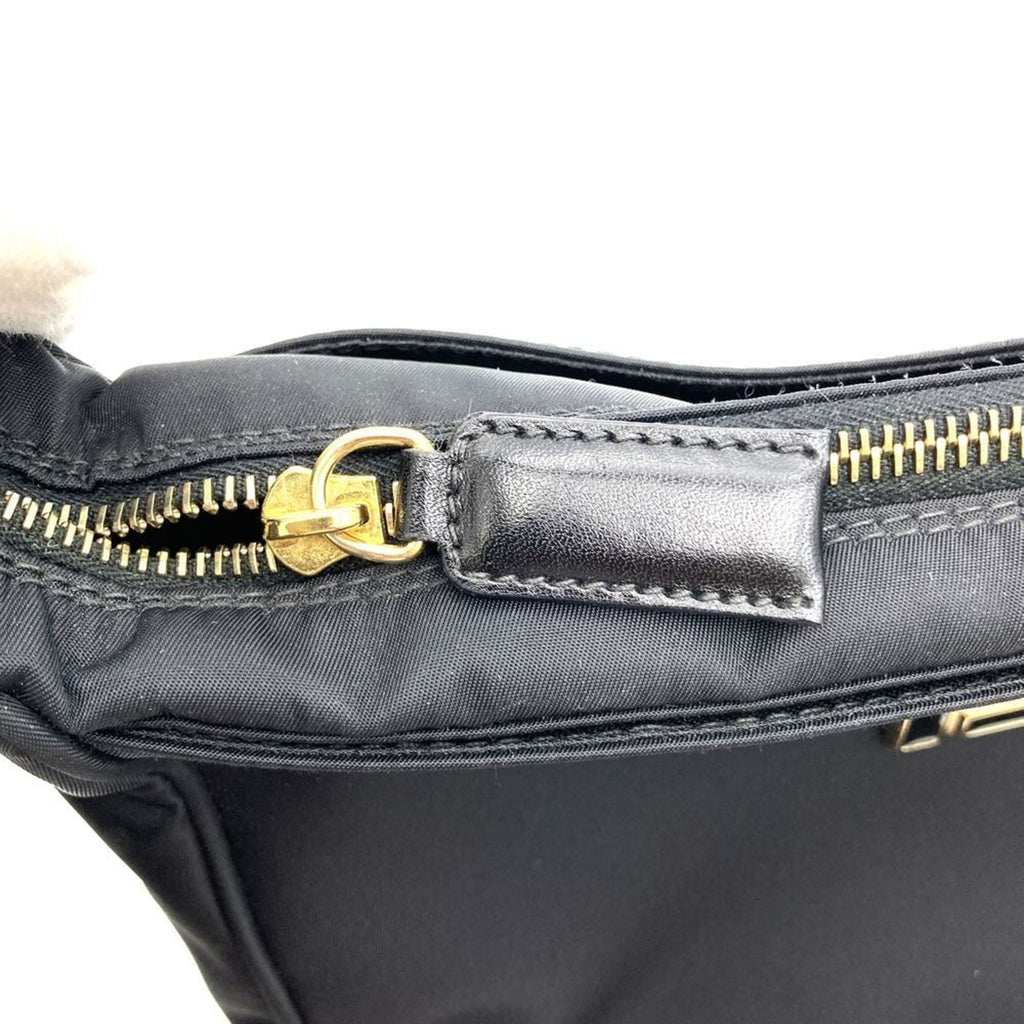 Fendi Black Nylon Leather Shoulder Bag (Pre-Owned)