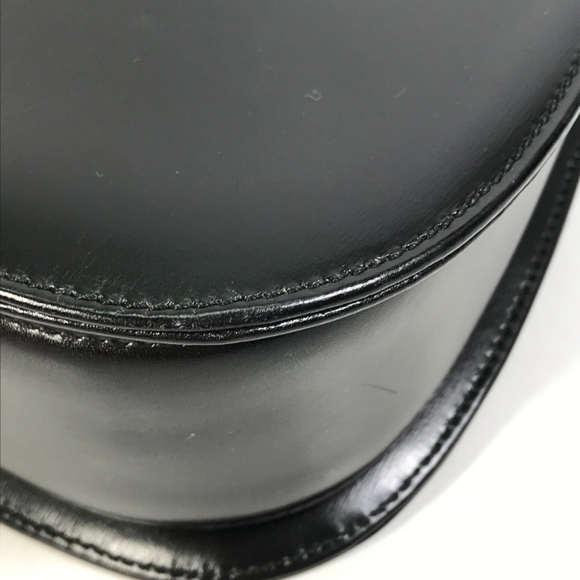 Gucci Black Leather Bamboo Handbag (Pre-Owned)