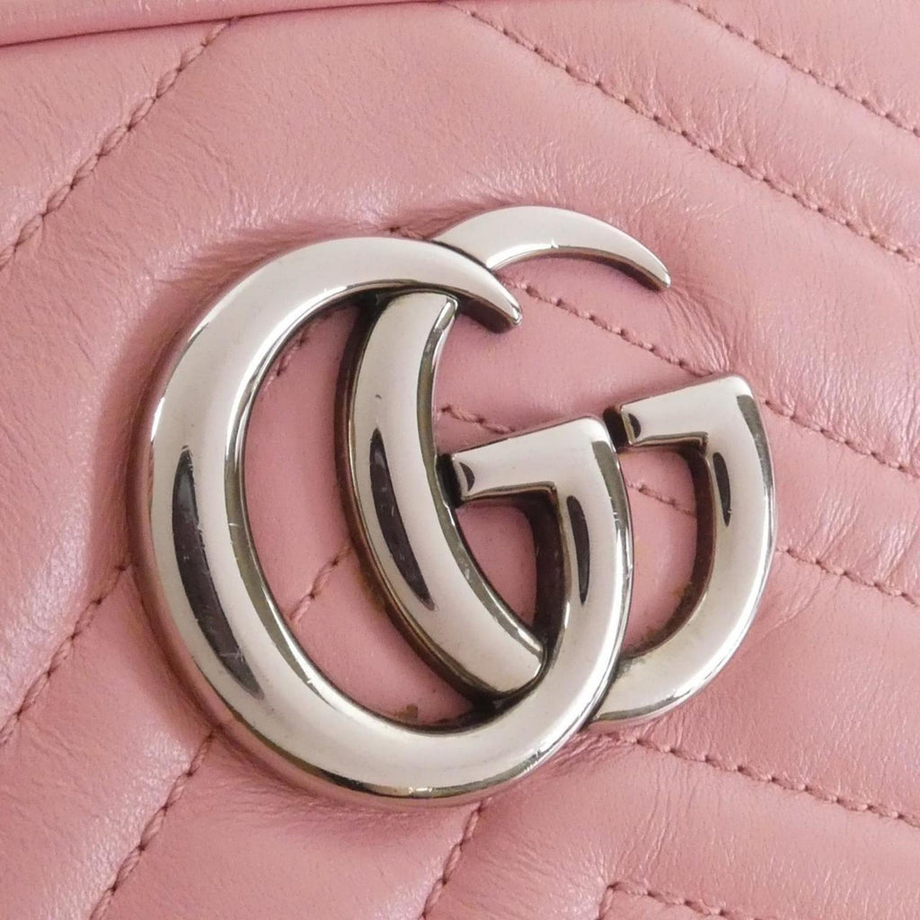 Gucci Pink Leather Shoulder Bag (Pre-Owned)