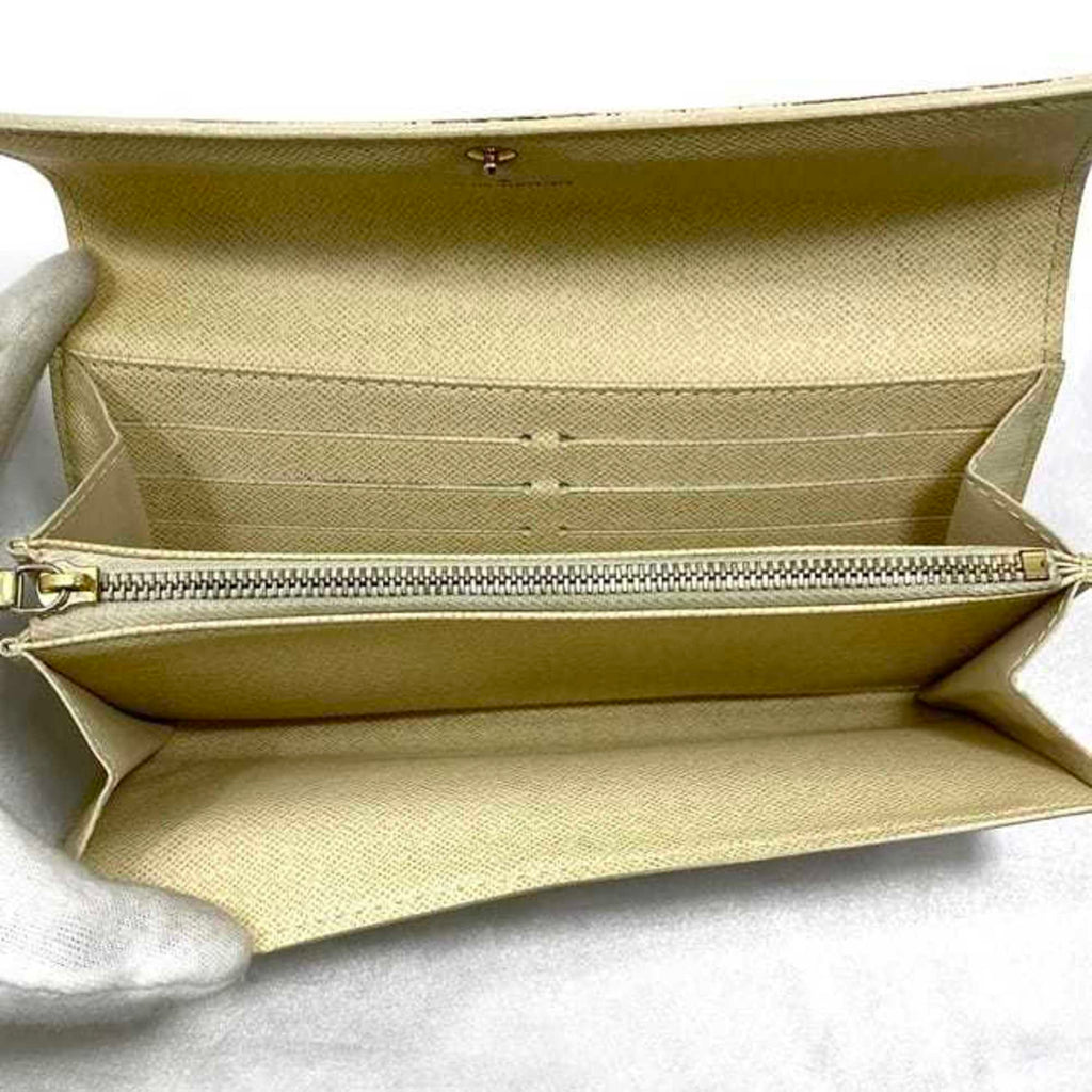 Louis Vuitton Damier Azur Gray White Damier Canvas Long Wallet (Bi-Fold) (Pre-Owned)